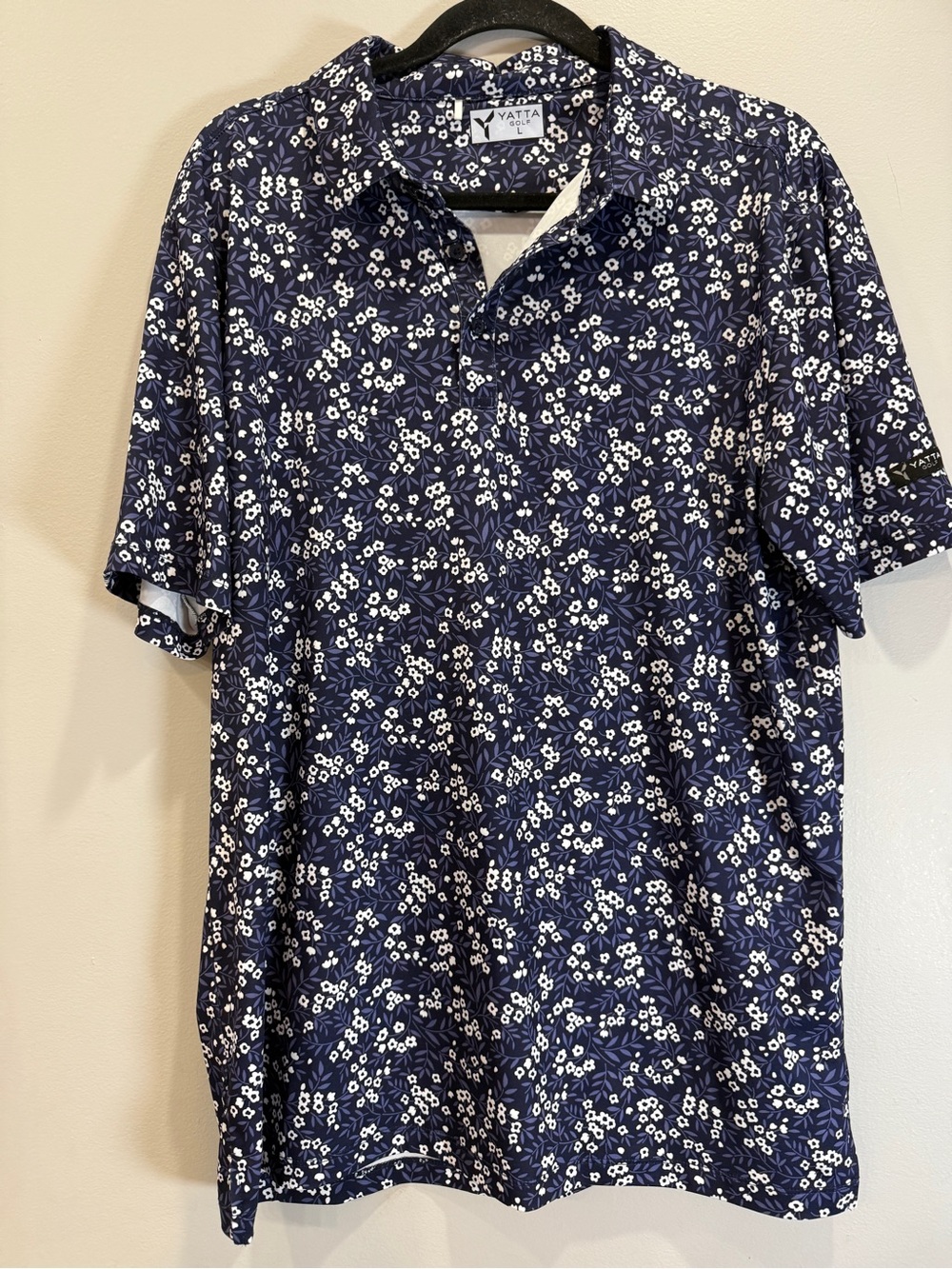 Yatta Men’s Navy Floral Polo Shirt